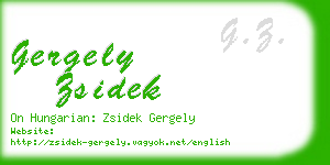 gergely zsidek business card